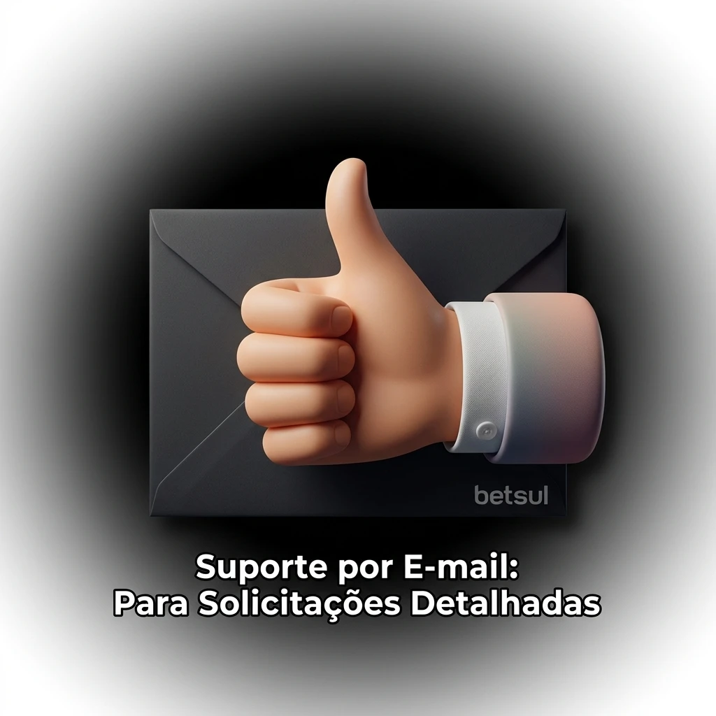 Suporte por e-mail da Betsul para envio de documentos, contestações e solicitações detalhadas com resposta em até 24h úteis — Betsul Brasil